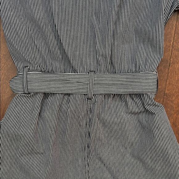 Urban Outfitters Carmen Black and White Conductor Striped Romper, Size Large - Picture 15 of 16